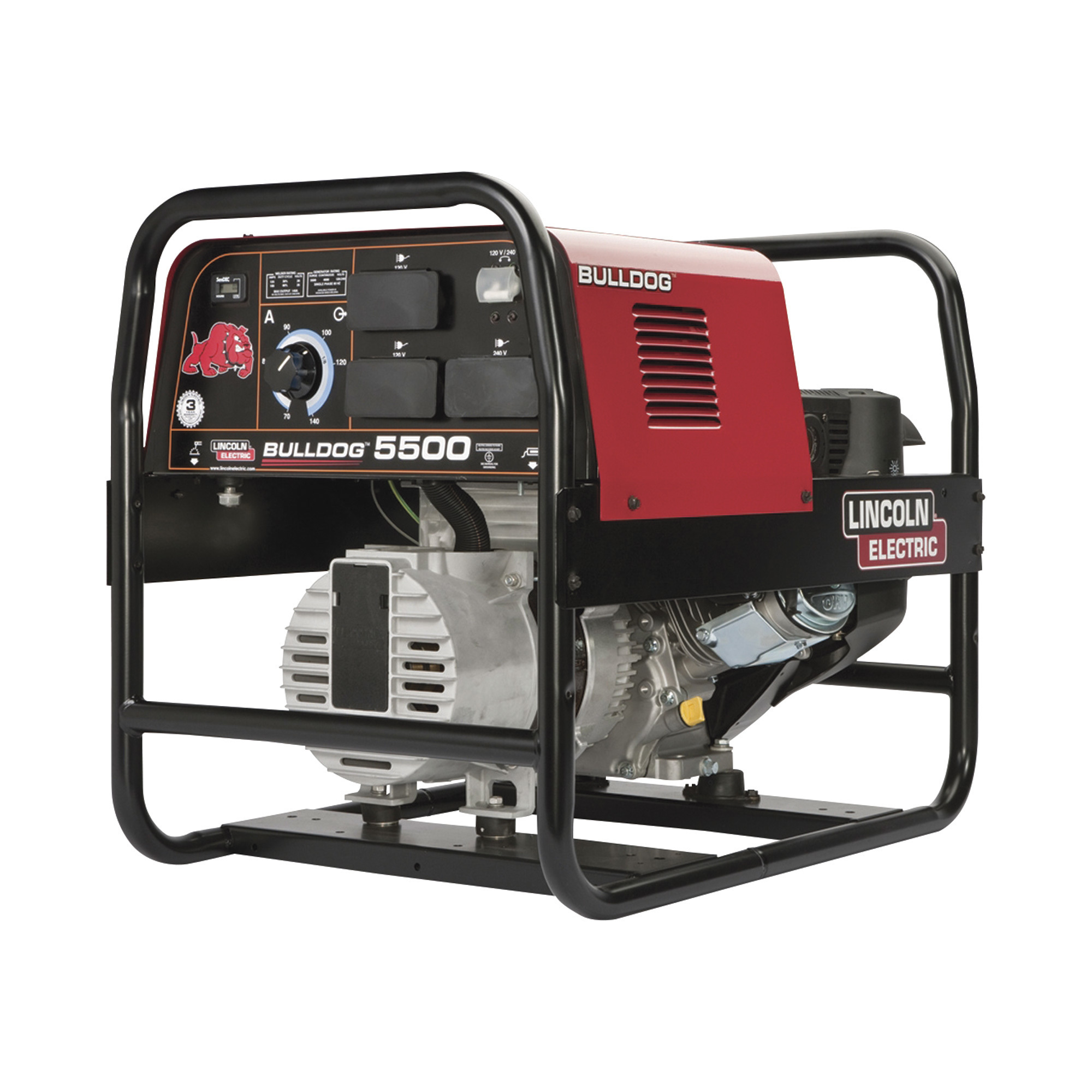 Lincoln Electric Bulldog 5500 Arc Welder/Generator with 277CC Kohler Gas Engine, 70-140 Amp AC Output, 5,500 Watt AC Power, Model# K2708-2
